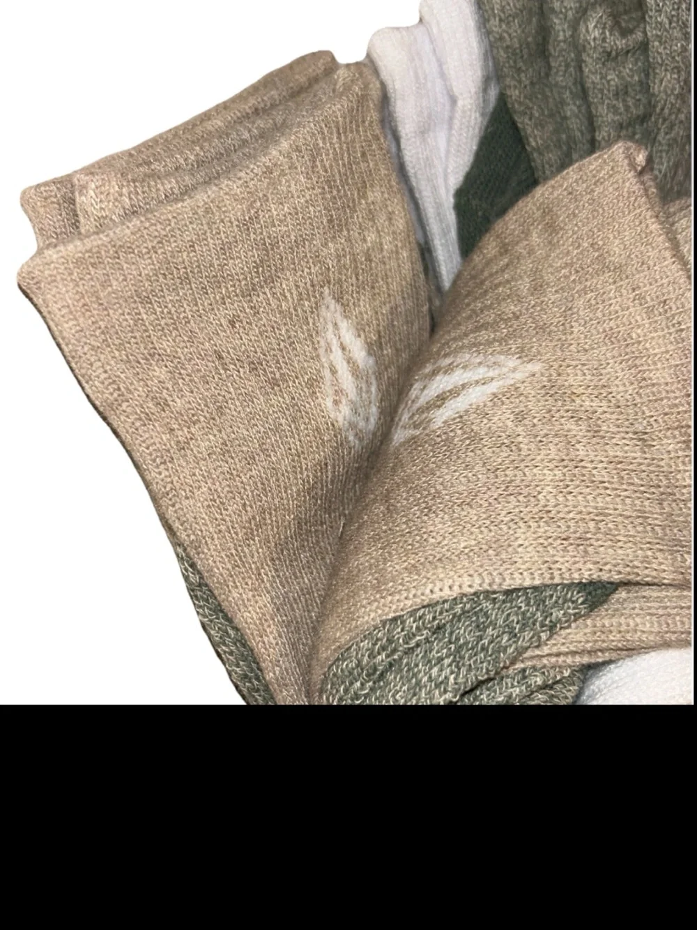 Volcom Cushioned Crew Socks 8 Pair Men 6-12 White Brown Green w Logos Ride NEW!
